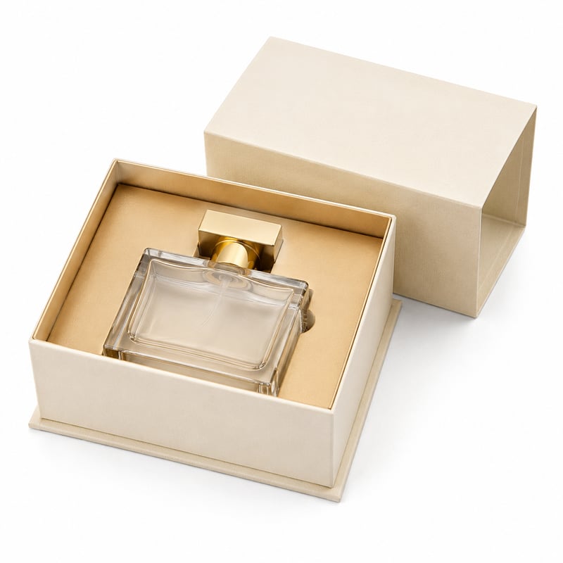 Perfume Bottle Lid and Base Box